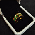 Interlocked Roman Numeral Baguette Ring