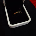 Midnight Marquise Black Gemstone Ring in Gold Finish