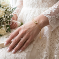 1k Gold Plated Diamond Butterfly Double-Chain Bracelet